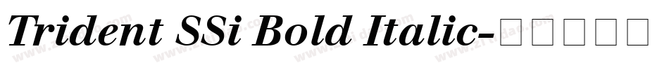 Trident SSi Bold Italic字体转换